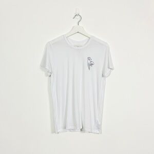 Aritzia Babaton White Embroidered T-shirt